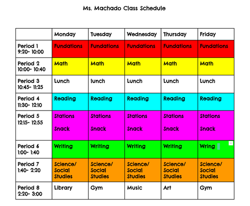 Class Schedule